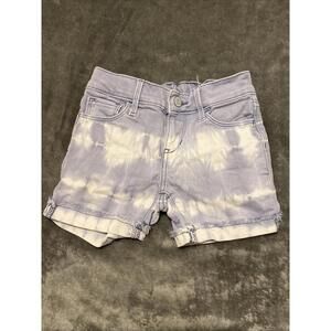 Old Navy Girls Shorts Denim Tie Dye Utility Pocket Kids School Summer Sz 7